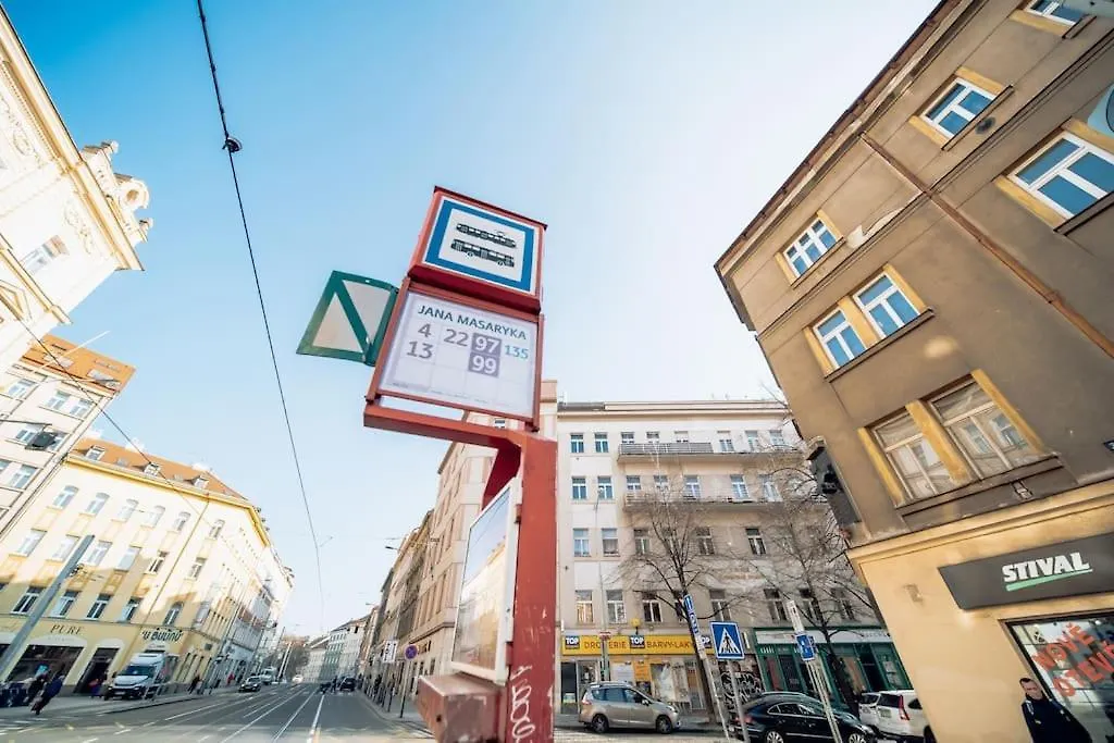 Cavallo Romantic Rooftop L Studio City Center Balcony Apartment Prague