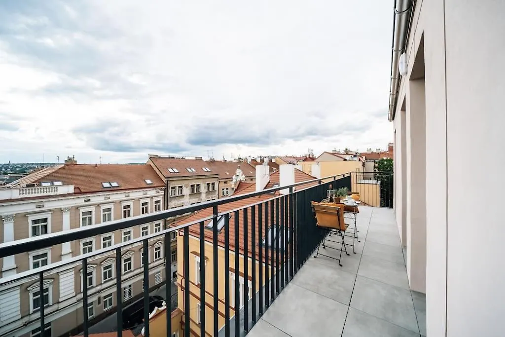 Cavallo Romantic Rooftop L Studio City Center Balcony Apartment Prague 0*,