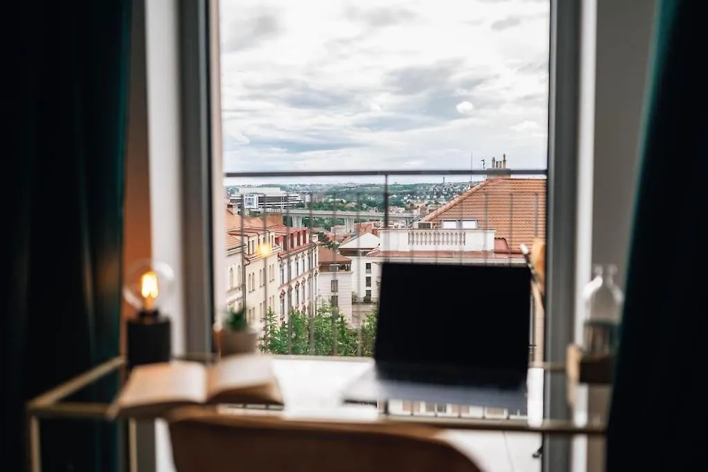 Apartmán Cavallo Romantic Rooftop L Studio City Center Balcony Praha